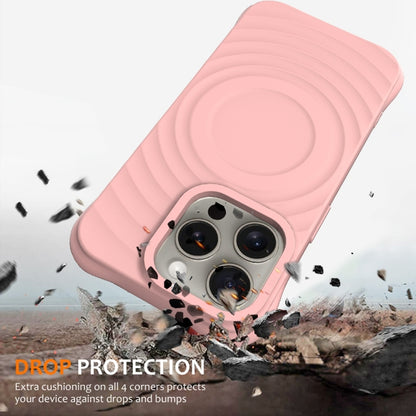 For iPhone 13 Pro Wave Texture MagSafe Magnetic Liquid Silicone Phone Case(Pink) - iPhone 13 Pro Cases by buy2fix | Online Shopping UK | buy2fix