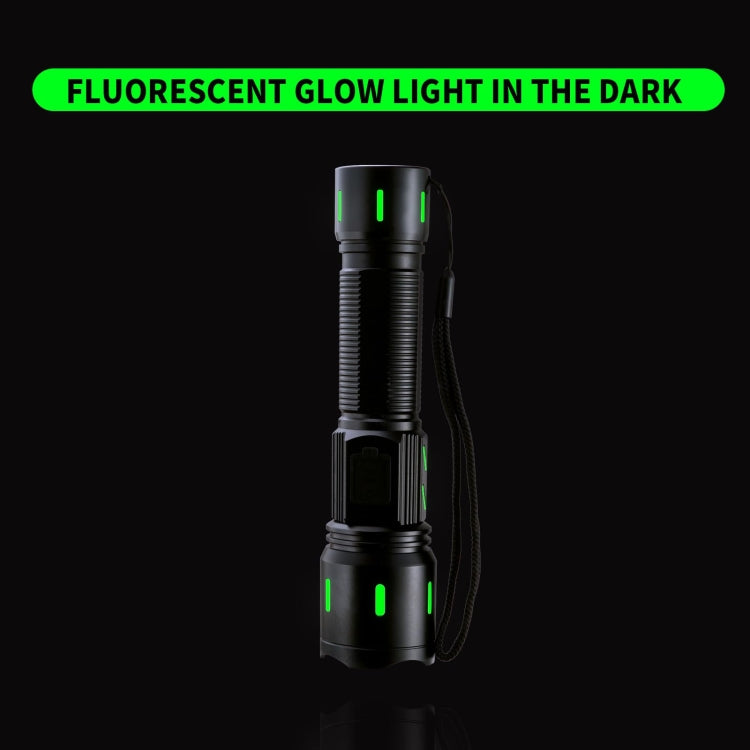 A800 20W Spotlight 2000LM USB Rechargeable LED Flashlight(Black) - LED Flashlight by buy2fix | Online Shopping UK | buy2fix