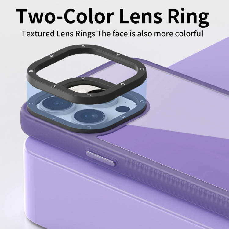 For Xiaomi Redmi Note 13 Frame Two Color Lens Ring TPU Phone Case(Purple) - Note 13 Cases by buy2fix | Online Shopping UK | buy2fix