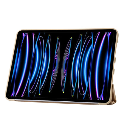 For iPad Pro 13 2024 TPU Deformation Flip Leather Tablet Case with Holder(Gold) - iPad Pro 13 2024 Cases by buy2fix | Online Shopping UK | buy2fix