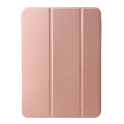 For iPad Air 11 2024 Three-fold Holder Flip Tablet Leather Case(Rose Gold) - iPad Air 11 2024 Cases by buy2fix | Online Shopping UK | buy2fix