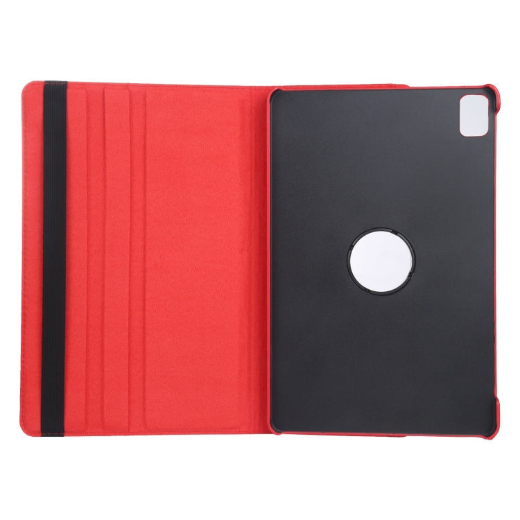 For iPad Pro 13 2024 360 Degree Rotation Litchi Texture Leather Tablet Case with Holder(Red) - iPad Pro 13 2024 Cases by buy2fix | Online Shopping UK | buy2fix