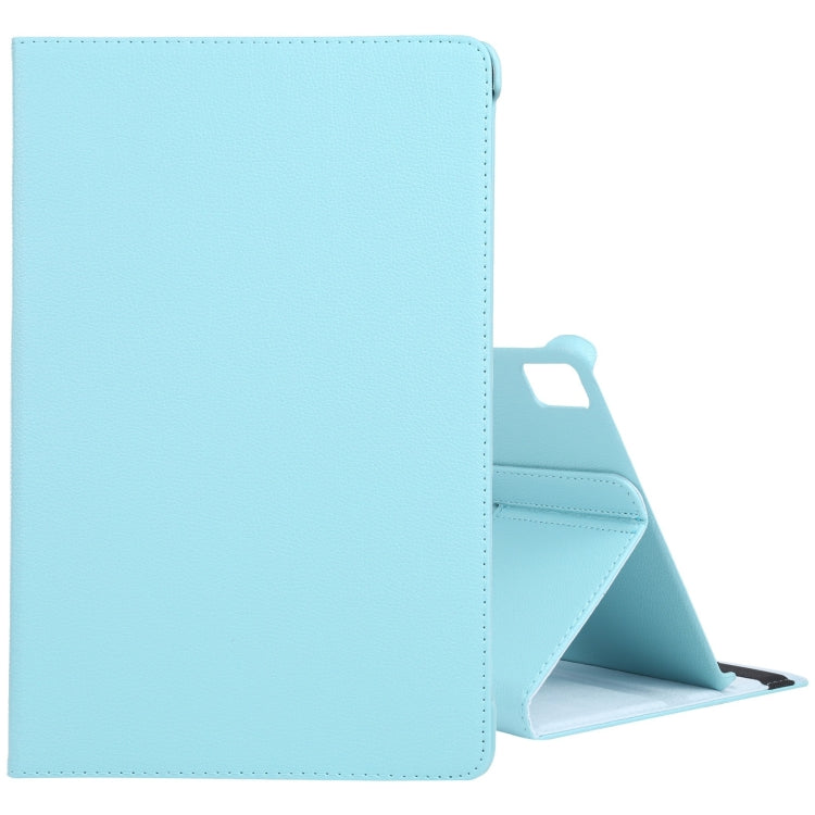 For iPad Air 13 2024 360 Degree Rotation Litchi Texture Leather Tablet Case with Holder(Sky Blue) - iPad Air 13 2024 Cases by buy2fix | Online Shopping UK | buy2fix