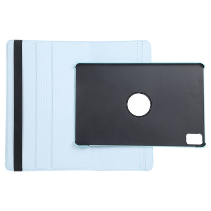 For iPad Pro 11 2024 360 Degree Rotation Litchi Texture Leather Tablet Case with Holder(Sky Blue) - iPad Pro 11 2024 Cases by buy2fix | Online Shopping UK | buy2fix