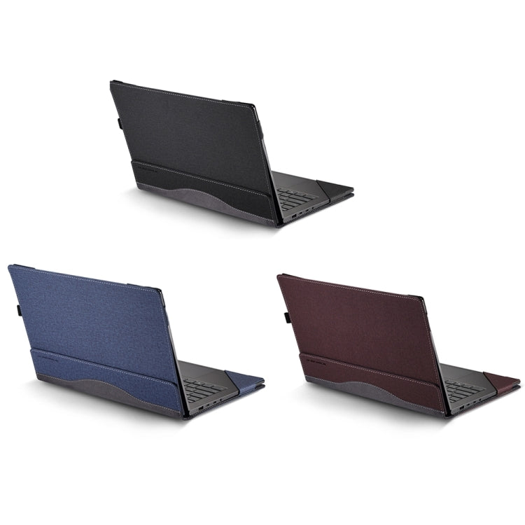 For HP Spectre 13 inch 13-aw Leather Laptop Shockproof Protective Case(Dark Blue) - 13.3 inch by buy2fix | Online Shopping UK | buy2fix