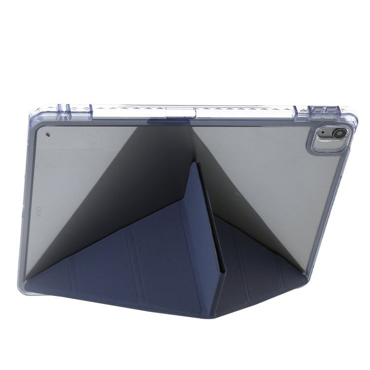 For iPad Air 11 2025 / 2024 Clear Acrylic Deformation Leather Tablet Case(Dark Blue) - iPad Air 11 2025 / 2024 Cases by buy2fix | Online Shopping UK | buy2fix