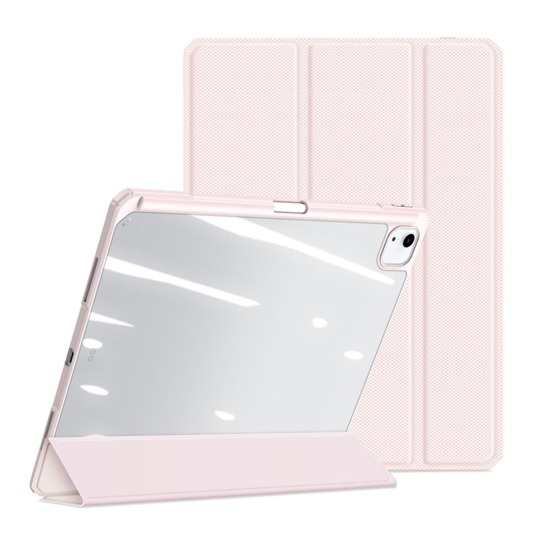 For iPad Air 13 2024 / Pro 12.9 DUX DUCIS TOBY Series Antiskid Leather Tablet Case with Sleep / Wake-up Function(Pink) - iPad Air 13 2024 Cases by DUX DUCIS | Online Shopping UK | buy2fix