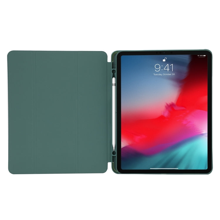 For iPad Air 13 2024 Skin Feel Tri-fold Leather Tablet Case with Pen Slot(Orange) - iPad Air 13 2024 Cases by buy2fix | Online Shopping UK | buy2fix