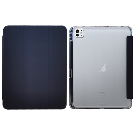 For iPad Pro 11 2024 3-folding Electric Pressed Skin Texture Leather Tablet Case(Black) - iPad Pro 11 2024 Cases by buy2fix | Online Shopping UK | buy2fix