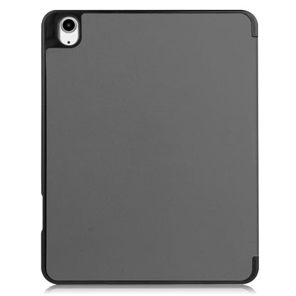 For iPad Air 13 2024 Custer TPU Pure Color 3-Fold Holder Smart Leather Tablet Case with Pen Tray(Grey) - iPad Air 13 2024 Cases by buy2fix | Online Shopping UK | buy2fix