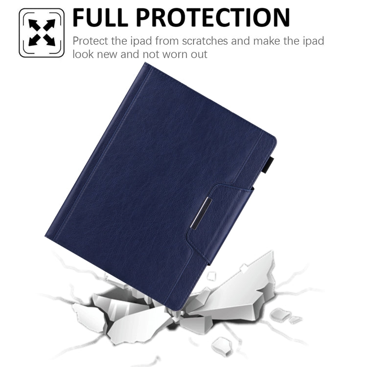 For iPad Pro 13 2024 Solid Color Metal Buckle Leather Smart Tablet Case(Royal Blue) - iPad Pro 13 2024 Cases by buy2fix | Online Shopping UK | buy2fix