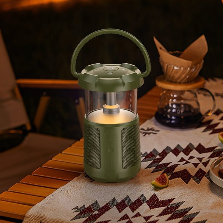 Borofone BP19 Travel Outdoor Bt Speaker With Camping Light(Green) - Desktop Speaker by Borofone | Online Shopping UK | buy2fix