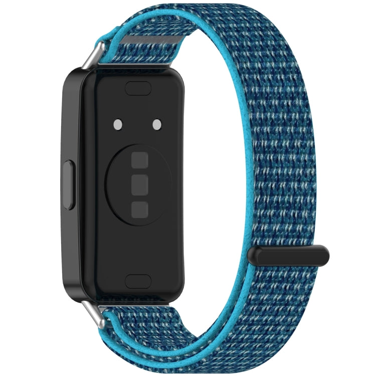 For Huawei Band 9 / 9 NFC / 8 / 8 NFC Nylon Loop Hook and Loop Fastener Watch Band(Ocean Blue) - Watch Bands by buy2fix | Online Shopping UK | buy2fix