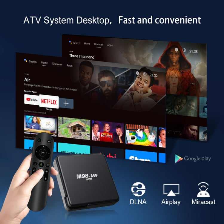 M98-M9 Quad-core ARM Cortex-A53 WiFi Bluetooth 4K HD Android TV Box, RAM:2GB+8GB(UK Plug) - Allwinner H3 by buy2fix | Online Shopping UK | buy2fix