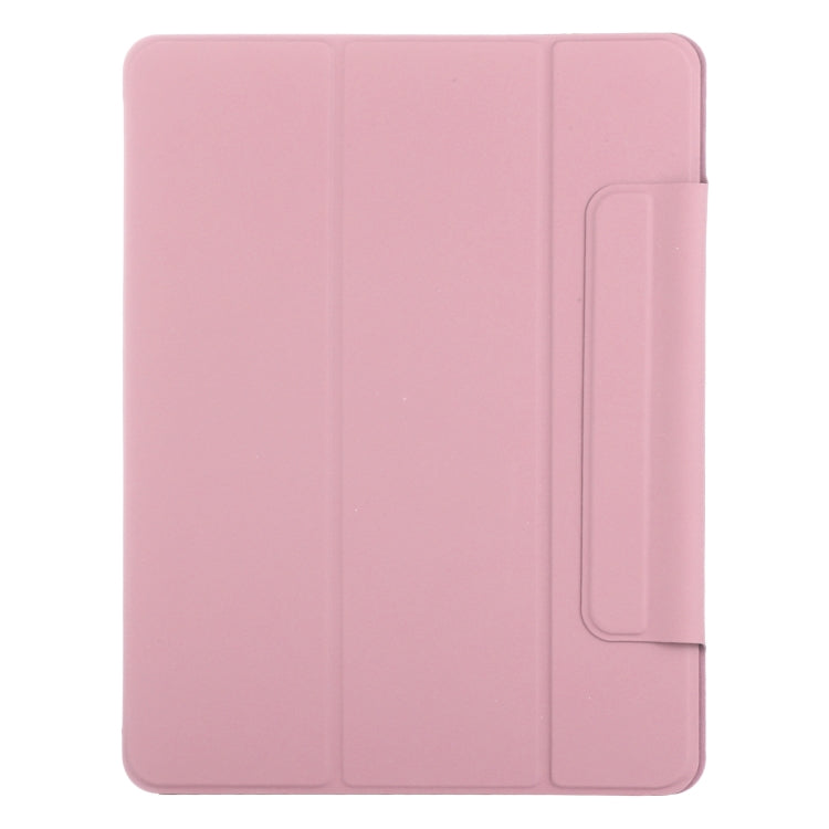 For iPad Pro 13 2024 Double-sided Clip Fixed Buckle Magnetic PU Leather Smart Tablet Case(Light Pink) - iPad Pro 13 2024 Cases by buy2fix | Online Shopping UK | buy2fix