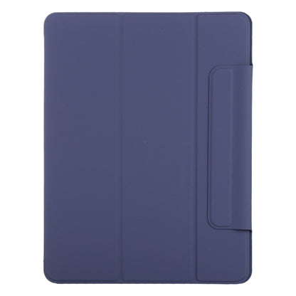 For iPad Air 11 2024 Double-sided Clip Fixed Buckle Magnetic PU Leather Smart Tablet Case(Dark Blue) - iPad Air 11 2024 Cases by buy2fix | Online Shopping UK | buy2fix