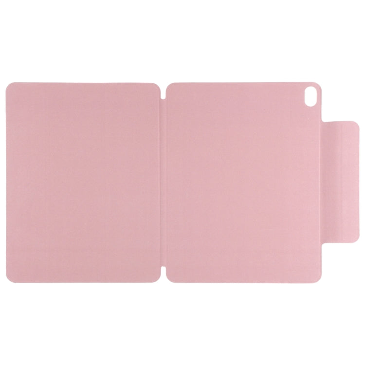 For iPad Air 11 2025 / 2024 Double-sided Clip Fixed Buckle Magnetic PU Leather Smart Tablet Case(Light Pink) - iPad Air 11 2025 / 2024 Cases by buy2fix | Online Shopping UK | buy2fix