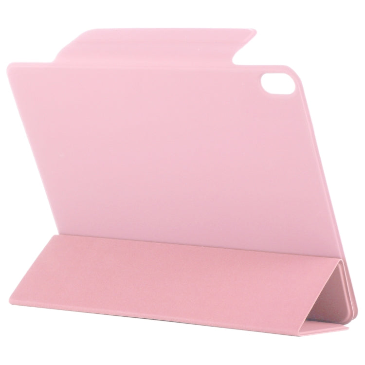 For iPad Air 11 2024 Double-sided Clip Fixed Buckle Magnetic PU Leather Smart Tablet Case(Light Pink) - iPad Air 11 2024 Cases by buy2fix | Online Shopping UK | buy2fix