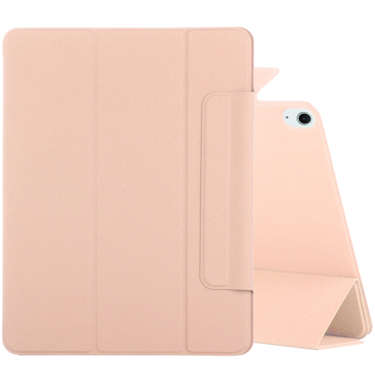 For iPad Air 11 2025 / 2024 Double-sided Clip Fixed Buckle Magnetic PU Leather Smart Tablet Case(Gold) - iPad Air 11 2025 / 2024 Cases by buy2fix | Online Shopping UK | buy2fix