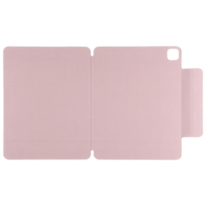 For iPad Pro 11 2024 Double-sided Clip Fixed Buckle Magnetic PU Leather Smart Tablet Case(Rose Gold) - iPad Pro 11 2024 Cases by buy2fix | Online Shopping UK | buy2fix