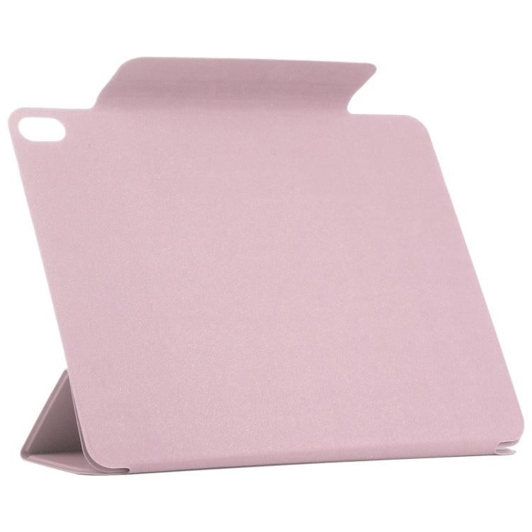 For iPad Air 13 2025 / 2024 Double-sided Clip Fixed Buckle Magnetic PU Leather Smart Tablet Case(Rose Gold) - iPad Air 13 2025 / 2024 Cases by buy2fix | Online Shopping UK | buy2fix