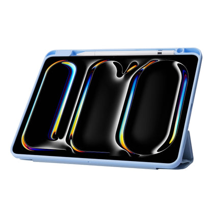 For iPad Air 11 2024 Deformation Transparent Acrylic Leather Tablet Case(Dark Blue) - iPad Air 11 2024 Cases by buy2fix | Online Shopping UK | buy2fix