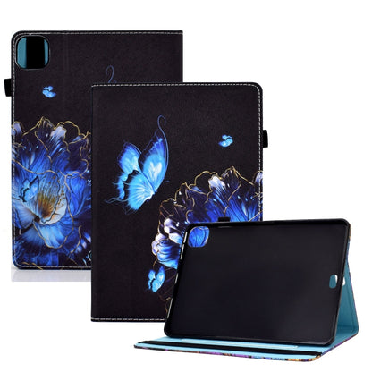 For iPad Pro 11 2024 Painted Elastic Band Smart Leather Tablet Case(Flower) - iPad Pro 11 2024 Cases by buy2fix | Online Shopping UK | buy2fix