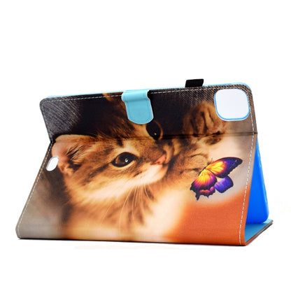 For iPad Pro 11 2024 Painted Stitching Smart Leather Tablet Case(Butterfly Cat) - iPad Pro 11 2024 Cases by buy2fix | Online Shopping UK | buy2fix