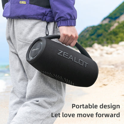 Zealot S97 80W Outdoor Portable RGB Light Bluetooth Speaker(Black) - Waterproof Speaker by ZEALOT | Online Shopping UK | buy2fix