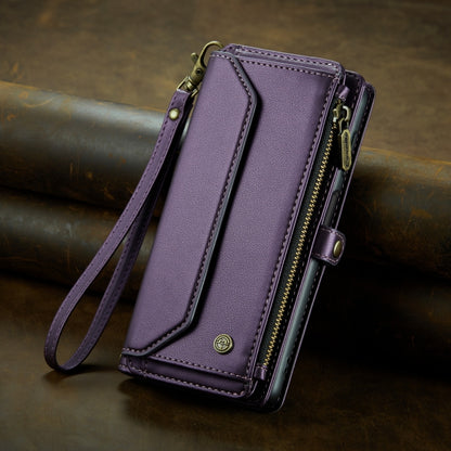 For Samsung Galaxy A25 CaseMe C36 Card Slots Zipper Wallet RFID Anti-theft Leather Phone Case(Purple) - Galaxy Phone Cases by CaseMe | Online Shopping UK | buy2fix