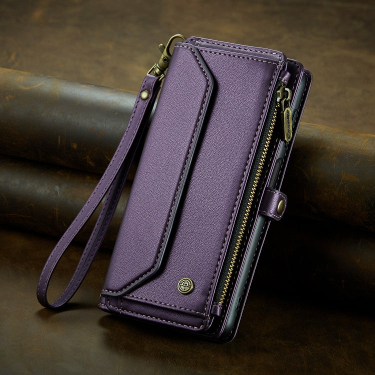 For Samsung Galaxy A35 5G CaseMe C36 Card Slots Zipper Wallet RFID Anti-theft Leather Phone Case(Purple) - Galaxy Phone Cases by CaseMe | Online Shopping UK | buy2fix