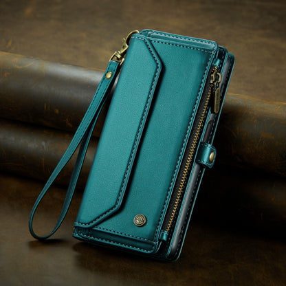 For Samsung Galaxy A54 5G CaseMe C36 Card Slots Zipper Wallet RFID Anti-theft Leather Phone Case(Blue-green) - Galaxy Phone Cases by CaseMe | Online Shopping UK | buy2fix