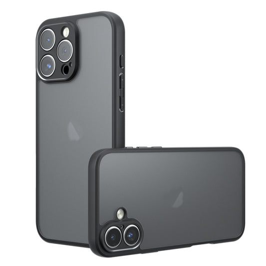 For iPhone 16 Pro Armor Precise Hole PC Hybrid TPU Phone Case(Frosted Black) - iPhone 16 Pro Cases by buy2fix | Online Shopping UK | buy2fix