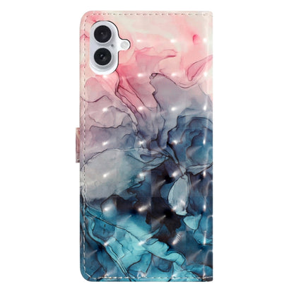 For iPhone 16 Plus 3D Pattern Leather Phone Case(3D Pink Blue Marble) - iPhone 16 Plus Cases by buy2fix | Online Shopping UK | buy2fix