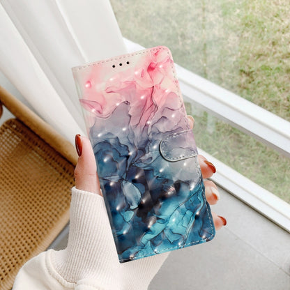 For iPhone 16 Plus 3D Pattern Leather Phone Case(3D Pink Blue Marble) - iPhone 16 Plus Cases by buy2fix | Online Shopping UK | buy2fix