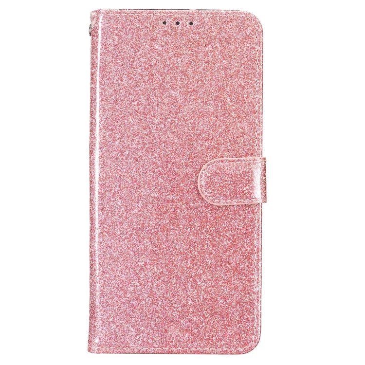 For iPhone 16 Pro Glitter Powder Flip Leather Phone Case(Rose Gold) - iPhone 16 Pro Cases by buy2fix | Online Shopping UK | buy2fix