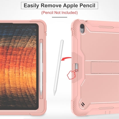 For iPad Air 13 2024 Shockproof Silicone Hybrid PC Tablet Case with Holder(Rose Gold) - iPad Air 13 2024 Cases by buy2fix | Online Shopping UK | buy2fix