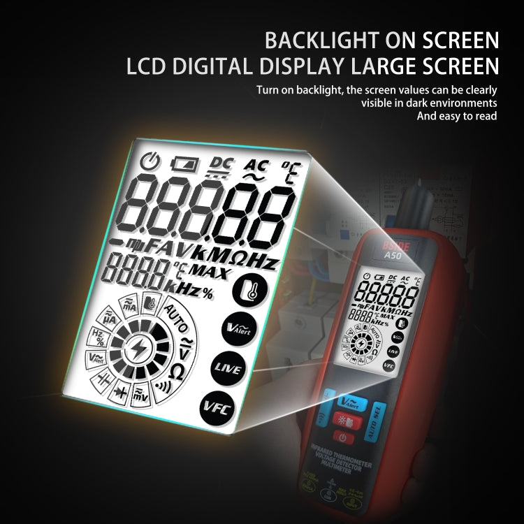 BSIDE A50 Infrared Temperature Test Digital Multimeter - Digital Multimeter by BSIDE | Online Shopping UK | buy2fix