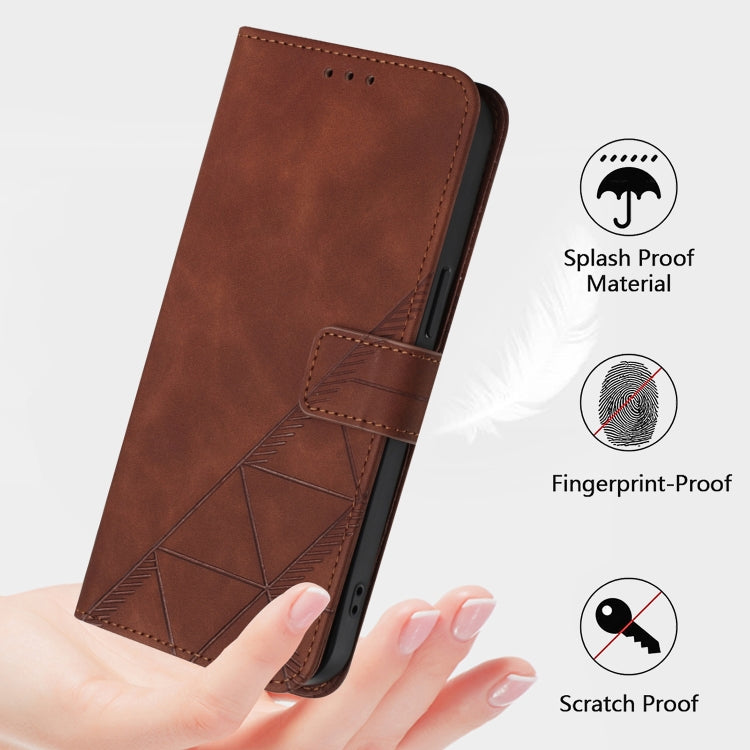 For Blackview A53 Crossbody 3D Embossed Flip Leather Phone Case(Brown) - More Brand by buy2fix | Online Shopping UK | buy2fix