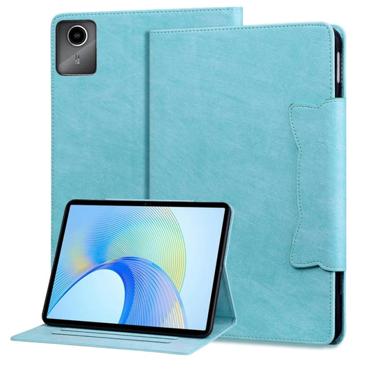 For Lenovo Xiaoxin Pad M11 2024 Cat Buckle Leather Tablet Case(Sky Blue) - Lenovo by buy2fix | Online Shopping UK | buy2fix