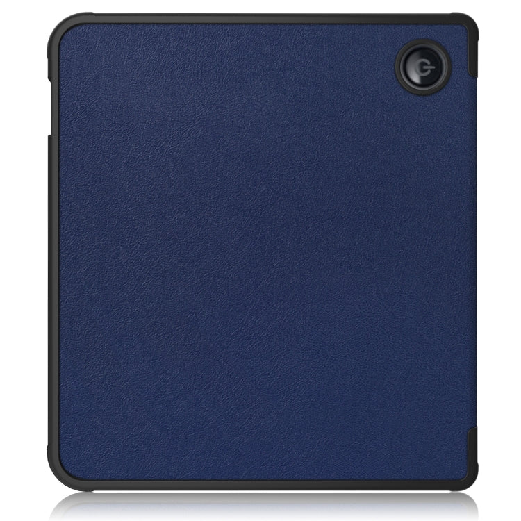 For Kobo Libra Colour 2024 Solid Color Deformation TPU Leather Smart Tablet Case(Dark Blue) - Others by buy2fix | Online Shopping UK | buy2fix