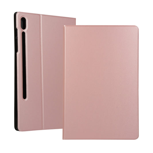 For Samsung Galaxy Tab S7 T870 (2020) Voltage Elastic Texture Horizontal Flip Leather Case with Holder(Rose Gold) - Other Galaxy Tab PC by buy2fix | Online Shopping UK | buy2fix