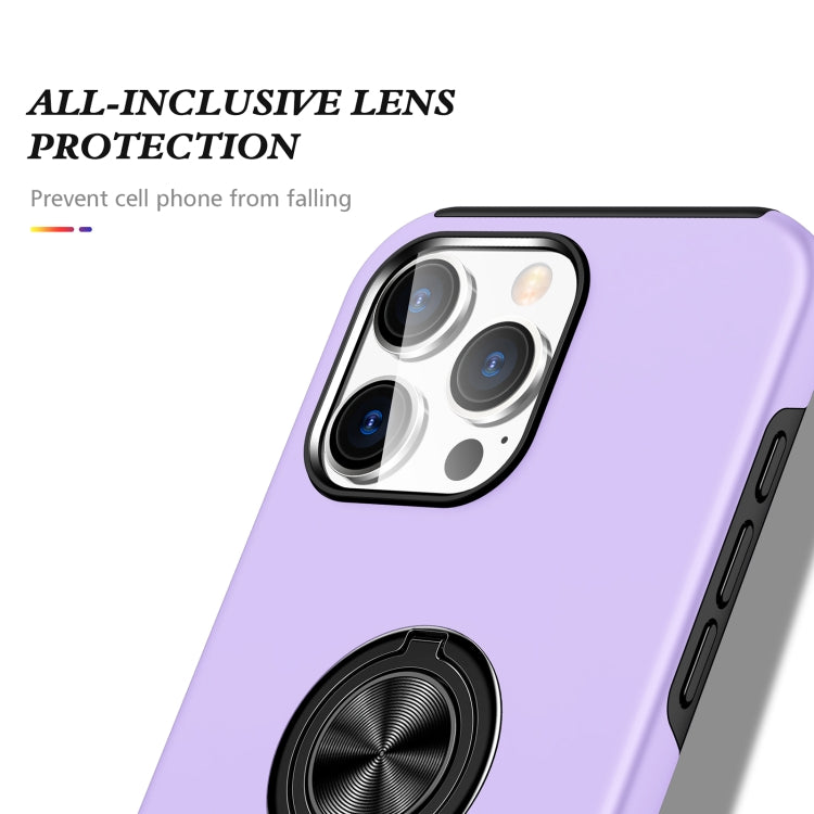 For iPhone 16 Pro Magnetic Ring Holder Phone Case(Purple) - iPhone 16 Pro Cases by buy2fix | Online Shopping UK | buy2fix