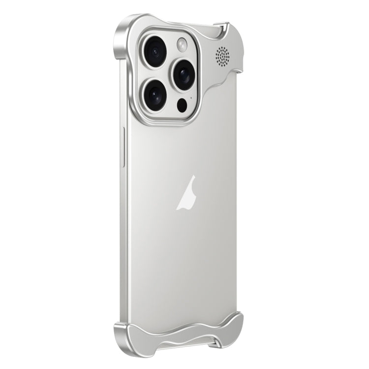 For iPhone 13 Pro Aromatherapy Alloy Frameless Phone Case(Silver) - iPhone 13 Pro Cases by buy2fix | Online Shopping UK | buy2fix