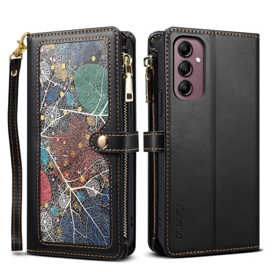 For Samsung Galaxy S25 5G ESEBLE Star Series Lanyard Zipper Wallet RFID Leather Case(Black) - Galaxy S25 5G Cases by ESEBLE | Online Shopping UK | buy2fix