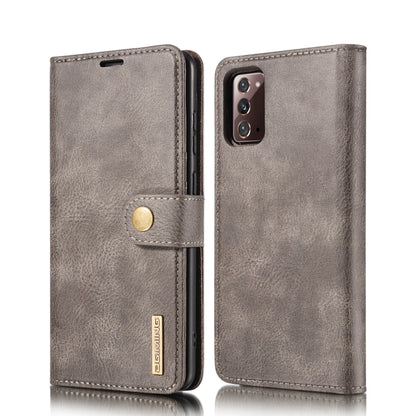 For Samsung Galaxy Note20 DG.MING Crazy Horse Texture Flip Detachable Magnetic Leather Case with Holder & Card Slots & Wallet(Gray) - Galaxy Note20 Cases by DG.MING | Online Shopping UK | buy2fix