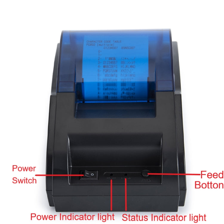 BT-58D 58mm USB+Bluetooth Thermal Receipt Printer(EU Plug) - Printer by buy2fix | Online Shopping UK | buy2fix