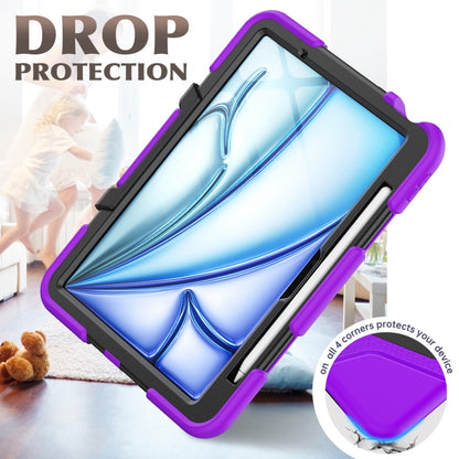 For iPad Air 11 2024 Colorful Silicone Heavy Duty Hybrid PC Tablet Case(Purple) - iPad Air 11 2024 Cases by buy2fix | Online Shopping UK | buy2fix