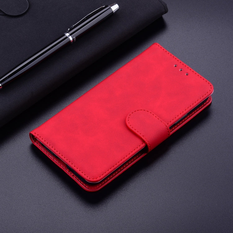 For Xiaomi Redmi K70 / K70 Pro Skin Feel Pure Color Flip Leather Phone Case(Red) - K70 Cases by buy2fix | Online Shopping UK | buy2fix