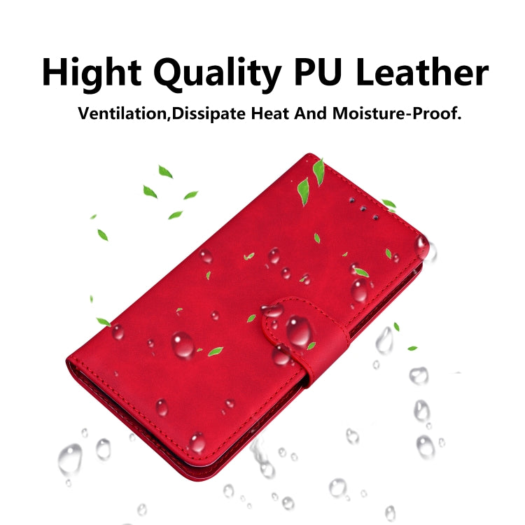 For Xiaomi Redmi K70 / K70 Pro Skin Feel Pure Color Flip Leather Phone Case(Red) - K70 Cases by buy2fix | Online Shopping UK | buy2fix